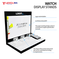Présentoir d'écran LED moderne et populaire, personnalisé en usine, noir, double couche, en acrylique, pour produits numériques et appareils photo en magasin