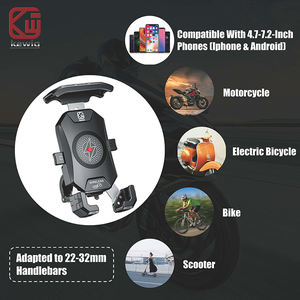 Водонепроницаемый держатель для телефона мотоцикла с беспроводным зарядным устройством 360 вращения велосипеда мотоцикла держатель на руль с <span class=keywords><strong>USB</strong></span>-зарядным устройством - Product Image 2