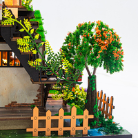 Suministro al por Mayor de Casas de Muñecas en Miniatura de Madera L2501Z, Diseño Bosque de Cuentos de Hadas, Escala 1:24, con Cubierta Antipolvo