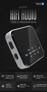 Hg <span class=keywords><strong>Bluetooth</strong></span> 5.2 2 Trong 1 Không Dây Hifi Stereo Âm Nhạc Âm Thanh Transmitter Không Dây <span class=keywords><strong>Bluetooth</strong></span> Adapter Âm Thanh Cho TV - Product Image 2