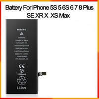 Baterai Isi Ulang untuk iPhone 5 6 6s 6splus 7 7p 8 8p Plus X XR XS MAX, Produk Laris dari Pabrik Cina
