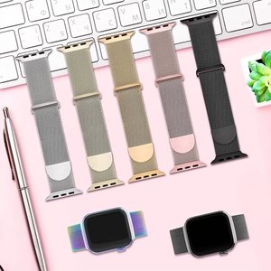 สายนาฬิกาข้อมือสแตนเลสสตีลแบบตาข่ายแม่เหล็ก Milanese หรูหรา ขนาด 49 มม. สำหรับ <span class=keywords><strong>Apple</strong></span> <span class=keywords><strong>Watch</strong></span> Ultra 3 2 Series 11 10 9 สำหรับผู้หญิง - Product Image 3