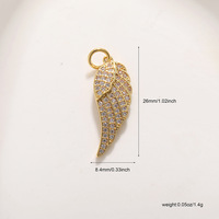 Pendentif Ange Punk Plaqué Or Cuivre 18K Anti-décoloration avec Ailes de Cupidon pour Bijoux DIY Bracelet Boucles d'oreilles Collier Zircon