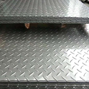 Lámina de placa de acero de fondo con textura de diamante, patrón de suelo de Metal <span class=keywords><strong>antideslizante</strong></span>, Color plateado galvanizado - Product Image 4