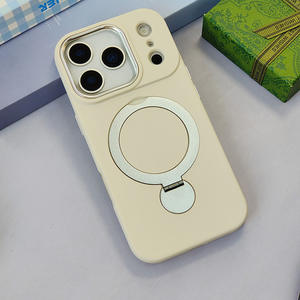 Funda para Teléfono con Soporte Metálico Giratorio de 360 Grados para iPhone 17 16 15 14 13 12 11 Pro Max, Acabado Mate con Marco Metálico - Product Image 3