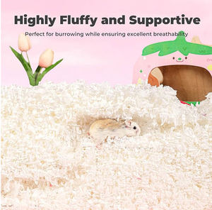 Vente en gros de litière pour hamster en papier et coton, désodorisante, absorbante, respirante, rembourrage pour hamster, pour petits animaux - Product Image 5