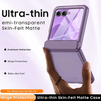 Étui de téléphone en PC transparent électroplaqué, avec charnière rigide, magnétique, antichoc, design luxueux, protection d'écran pour Motorola Razr 60