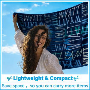 ผ้าเช็ดตัวชายหาดแบบกำหนดเอง ไมโครไฟเบอร์ ขนาดใหญ่พิเศษ ซึมซับน้ำได้ดี พิมพ์ลายส่วนตัว ผ้าเช็ดตัวชายหาดขนาดใหญ่พิเศษสำหรับทะเล - Product Image 3