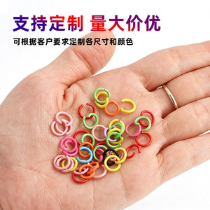 Anneau ouvert coloré en fer peint à la four, 8 mm, épaisseur 1,2 mm, pour la fabrication de bijoux et accessoires - Product Image 4