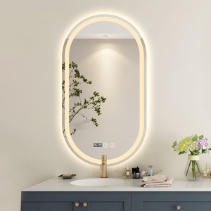 Thông Minh Hiện Đại Không Khung LED Gương Phòng Tắm Sang Trọng Hình Bầu Dục Chống Sương Mù Thay Đổi Độ Sáng Ánh Sáng Gương Với Tùy Chỉnh Cảm Biến Cảm Ứng Chuyển Đổi - Product Image 3