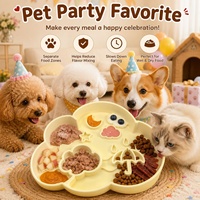 Gamelle anti-glouton pour chien en silicone, distributeur de nourriture interactif anti-étouffement, tapis de léchage antidérapant pour chats, chiens et chiots, pour nourriture humide ou sèche, anti-ballonnements