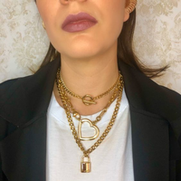 Nouveauté tendance : collier à chaîne à maillons personnalisé, collier ras du cou, fermoir à vis, mousqueton