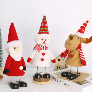 Giáng sinh mới mùa xuân chân Búp bê người tuyết người cao tuổi Elk đồ chơi sang trọng trang trí trang trí Giáng sinh trang trí - Product Image 1