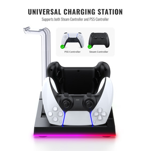Support de charge RGB Honcam pour console de jeu, station d'accueil pour manette Steam, support pour casque, organisateur de bureau - Product Image 6
