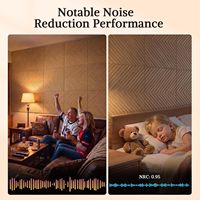 Commande en gros de panneaux muraux acoustiques à motif grain de bois, design en chevrons, design graphique, auto-adhésifs, en fibre de polyester haute densité