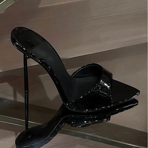 Sandalias de Tacón de Aguja Sencillas y Sexys para Mujer 2026, de Moda, de Piel Sintética de Alta Gama, con una Sola Tira, Estilo Reina Madura, Tacones Altos - Product Image 4