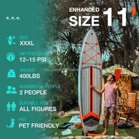 Planche à pagaie gonflable (SUP) personnalisée OEM fabriquée en Chine - Modèle iBoard ISUP couleur bois rose, comprend aileron + pagaie + laisse