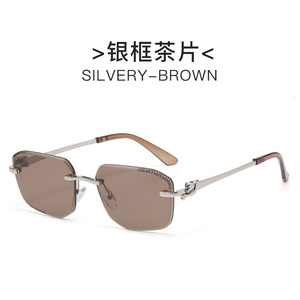 Gafas de Sol Rectangulares Sin Montura, Lentes Degradadas, Protección UV400, Unisex, Protección Solar para Adultos 2026 - Product Image 3