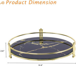 <span class=keywords><strong>2023</strong></span> meilleure vente plateau créatif de luxe bijoux cosmétiques parfum articles de toilette stockage commode salle de bain bureau miroir plateau - Product Image 6