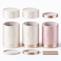 Boîte cadeau cosmétique cylindrique, boîte d'emballage de luxe en tube de papier rond avec plateau intérieur pour ensemble de soins de la peau