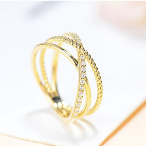 Elegant Cross <b>Open</b> <b>Ring</b> Minimal Gold Design Women Fashion Jewelry Daily Wear Chic Gift - Product Image 4