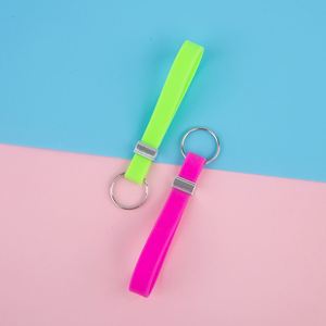 Hot Sale Silicone Wrist Keychain Bracelet with Metal Key Ring, Portable Auto <b>Car</b> Key Holder <b>Lanyard</b> Strap Accessory - Product Image 4