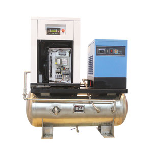 Compresseur d'air à spirale injecté d'huile APCOM 2,2-11 kW 8-16 bars, pompe à air stationnaire silencieuse avec réservoir 50/60 Hz monophasé et triphasé - Product Image 2