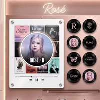 Aimant de réfrigérateur rotatif NFC en gros avec lecture de musique et photo personnalisée, aimant de réfrigérateur en vinyle personnalisé, cadeau souvenir