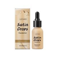 LICHAO Hydrating Concealer Foundation, Tekstur Ringan Hasil Alami Bercahaya Bahan Lembut Tahan Lama dengan Daya Tutup Tinggi.