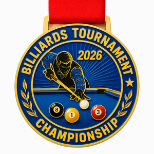 Medalla de Esmalte 3D Personalizada para Premios, Maratones, Deportes, con Diseño de Logotipo, Medalla de Metal Personalizada para Billar - Product Image 1