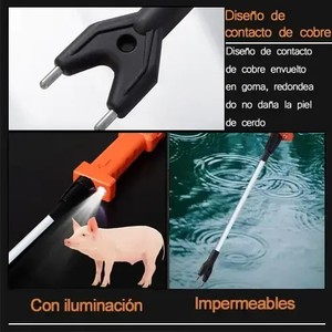Bâton de pousse-étailles électrique long pour l'élevage de porcs, bovins et autres animaux d'élevage - Product Image 2