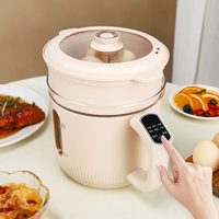 Nouvel Arrivage Mini Cuiseur Électrique Multifonction Portable Plastique+Verre 800W Contrôle Numérique par Minuteur Revêtement Antiadhésif Tasse Mesureuse Fournisseur de Premier Plan