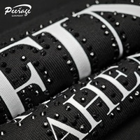 T-shirt pour homme personnalisé par PEERAGE, imprimé à l'écran avec des strass, coupe carrée, 250 g/m², 100 % coton lourd, coupe classique