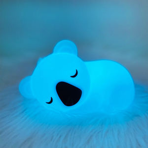 โคมไฟซิลิโคนรูปโคอาล่าสำหรับเด็ก ไฟกลางคืนแบบสัมผัสและรีโมทคอนโทรล 16 สี สำหรับเด็ก - Product Image 3