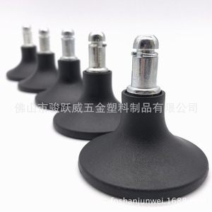 Nylon Furniture Caster 60mm Diameter Rigid Threaded Stem Office Chair Wheel With <b>Spring</b> <b>Clip</b> - Product Image 4