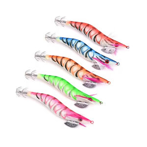 SKM plástico de alta calidad y madera calamar Jig señuelo de pesca impreso <span class=keywords><strong>Egi</strong></span> 2,0 #2,5 #3,0 5 colores cebo duro Artificial - Product Image 2