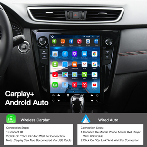 HFMidia Autoradio 12,1 pouces avec écran vertical, Bluetooth, multimédia vidéo pour Nissan X-Trail / Qashqai 2014-2017, récepteur audio de voiture - Product Image 4