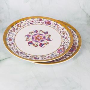 Классическая тарелка для пасты с цветочным принтом из меламина, небьющаяся, экологичная, пригодная для мытья в посудомоечной машине, пластиковая тарелка для использования в ресторанах - Product Image 6