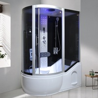 Cabine de douche spa avec jets de massage de haute qualité, grande taille, sauna, douche vapeur platine avec grande baignoire