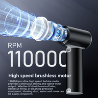 110000RPM Puissant Jet Fan Turbo Barber Clean Air Duster Compressé Mini Jet Fan Air Duster Blower