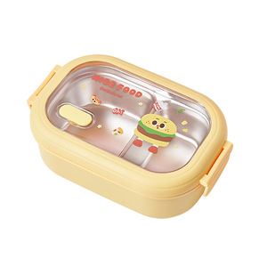 <strong>Fun</strong> Stainless Steel Lunch Box Student Creative Kids Fruit Container Japanese-style Bento Compartment Office Portable <strong>Meal</strong> Box - Product Image 5