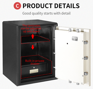 Weierxin <strong>Safe</strong> Factory Small Size <strong>Two</strong> Hours Fireproof <strong>Mechanical</strong> Manual Lock Home Bank Office Deposit <strong>Safe</strong> <strong>Box</strong> - Product Image 6