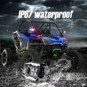 New Side Gương trắng lái xe ánh sáng + đuổi theo RGB DRL + hổ phách chuyển ánh sáng UTV ATV Side gương ánh sáng với ứng dụng + Điều khiển từ xa - Product Image 6