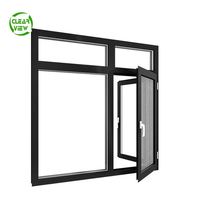 Fenêtres à battants modernes en verre trempé double pour salle de bain, taille 48x60, certifiées Energy Star, couleurs personnalisables, vente en gros