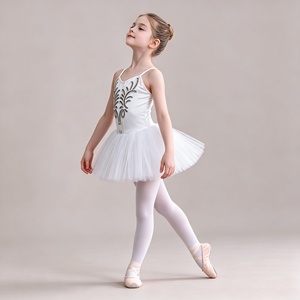 Robe de tutu de ballet pour filles, robe de danse avec paillettes et perles, costume de scène pour enfants, jupe tutu - Product Image 2