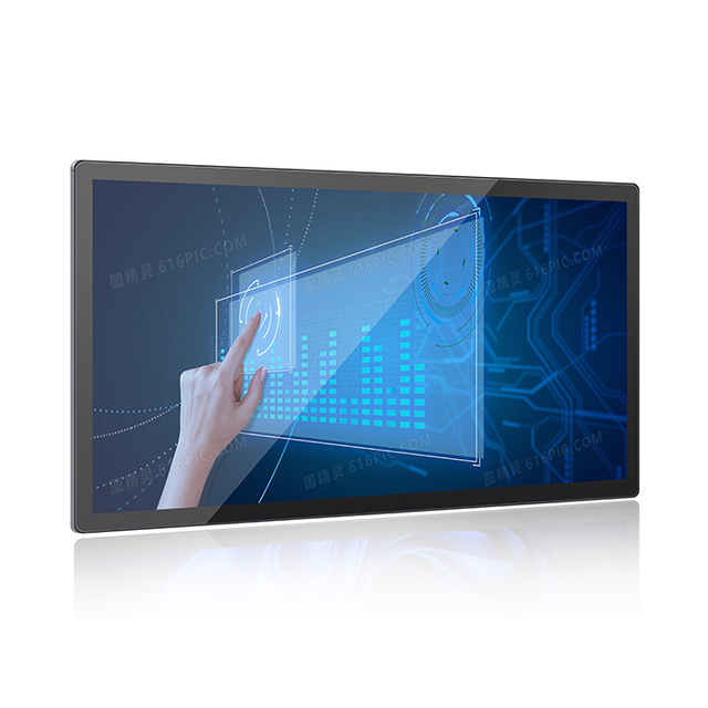 Crtly 10-Point Capacitive Touchscreen Vertical All-in-One Android 32-Inch PC Monitor with Metal & Glass for Home & Student Use