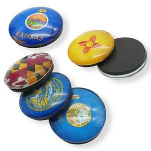 Aimant de réfrigérateur en verre 3D mignon, aimant de réfrigérateur rond en cristal - Product Image 2