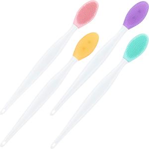 <span class=keywords><strong>Brosse</strong></span> Lèvres <span class=keywords><strong>Exfoliante</strong></span> Personnalisable avec Logo et <span class=keywords><strong>Brosse</strong></span> Nettoyante Nez Double Face en Silicone Souple pour Gommage Lèvres et Retrait Points Noirs du Nez - Product Image 5