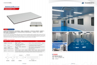 Cloison de séparation en profilé aluminium sur mesure, panneau nettoyable à interverrouillage, isolée ignifugée classe A avec laine de roche MgO pour hôpitaux, laboratoires et ateliers GMP