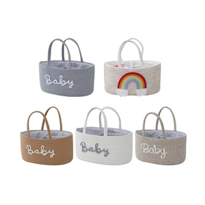 Baumwoll seil Windel Caddy Einkaufstasche Baby Organizer Aufbewahrung skorb - Product Image 6